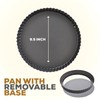 Mrs. Anderson's Baking Quiche Pan, Removable Base, Non-Stick Carbon Steel,