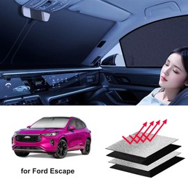 for Ford Escape Windshield Sun Shade - Foldable Windshield Cover Sun Shade Escape 2020 2021 2022 2023 2024 2025 Accessories Protect Car from Sun Rays Overlapping UV Reflective Window Sunshade