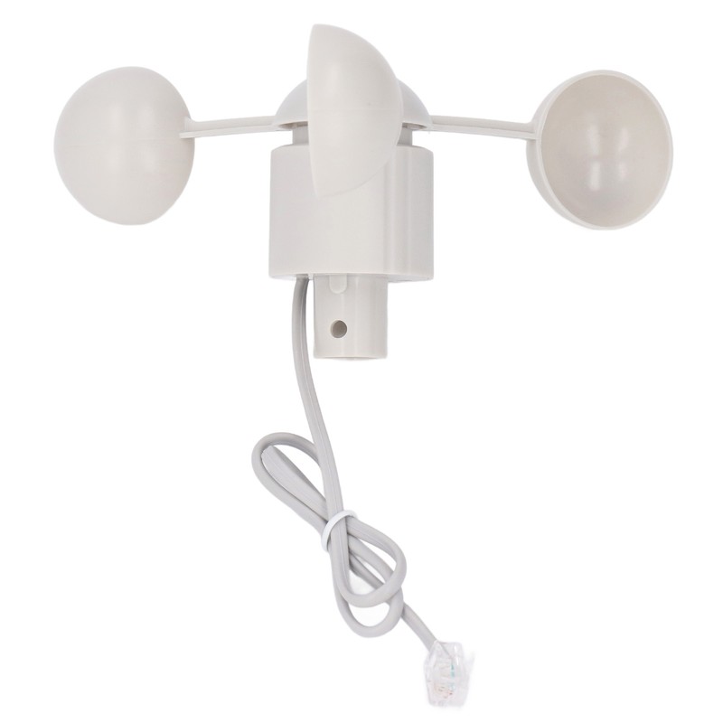 Anemometer Cup Speed Measuring Sensor Cup RJ11 Connector 3 Cups