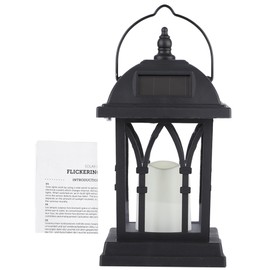 Outdoor Hanging Solar Lantern LED Candle Flame Light for Garden Courtyard Patio Decoration