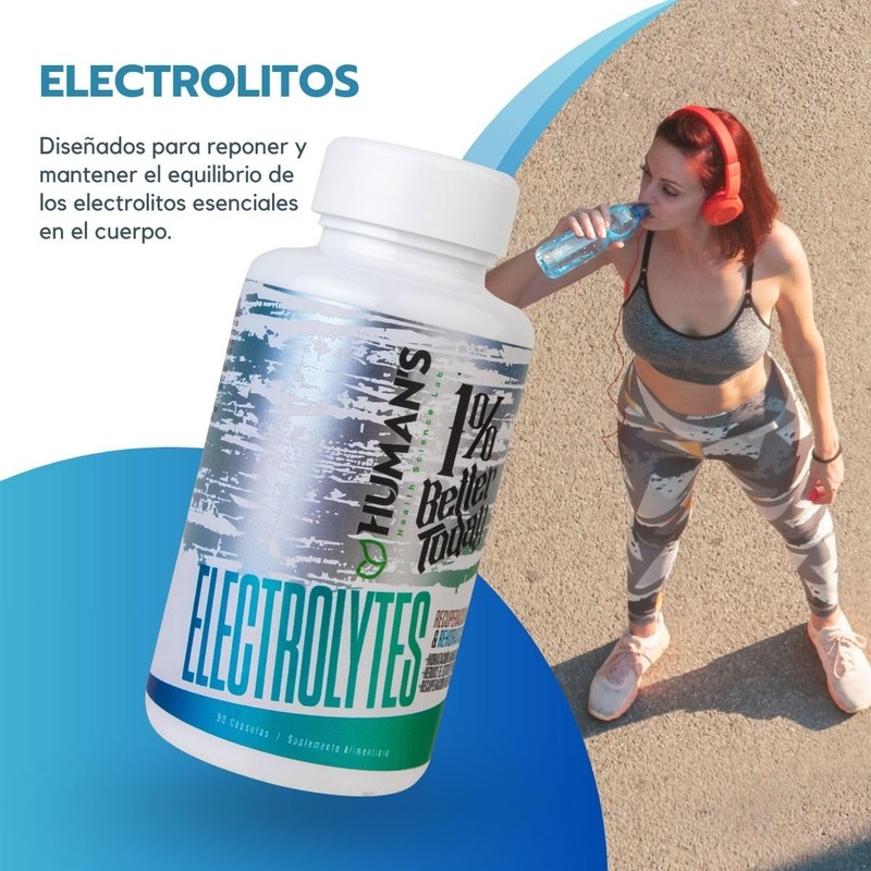 HUMAN’S HEALTH Complejo de Electrolitos en Cápsulas, Hidratación Avanzada, Apoyo
