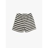 Koton Baybboys Drawstring Pockets Cotton Textured Shorts, navy stripe(01m)