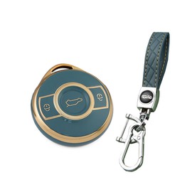 HIBEYO Intelligent Car Key Case Fits Mercedes Smart TPU Protective Cover Key Case for Benz Smart Fortwo 1 Brabus 1 2022 2023 Key Case Car Decoration Grey Blue