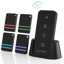 Jegoteer Remote Control Finder, Pack of 4 Find My Keys Device | Stick on Remote Finder Be