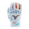 Victus MOG Adult Batting Gloves, White/Orange, AL