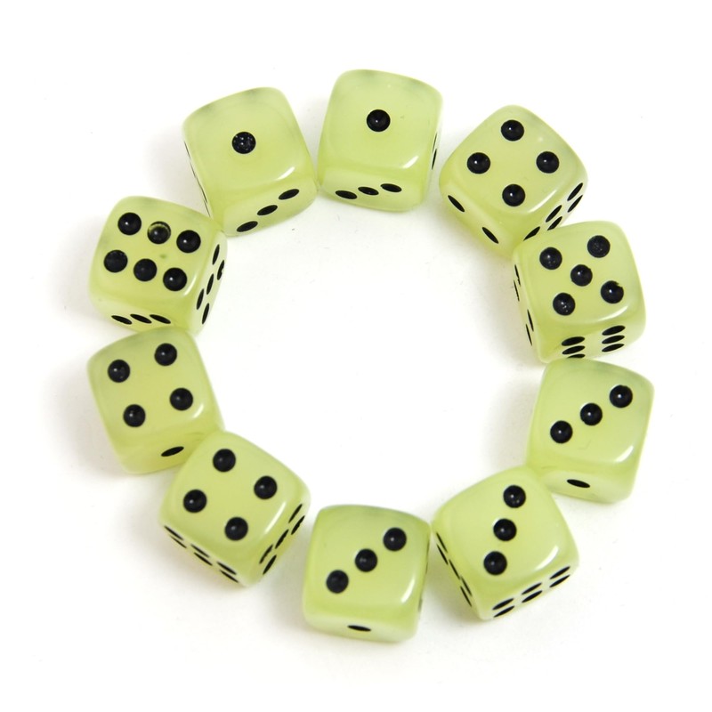 SmartDealsPro D6 Six Sided Glow in The Dark Dice Die