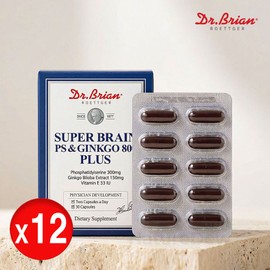 Nature Dew Health Mall Partner Phostatidylserine Phostatidylserine 800 Brain Phostatidylserine Health Nutrient 30 Capsules, 12 Pieces / 포스타틴딜세린 포스타디딜세린 800 두뇌 포스타티딜세린 건강 영양제 30캡슐, 12개