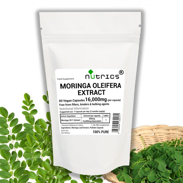 Nutrics® 16,000mg (per Capsule) Moringa OLEIFERA Extract V Capsules -