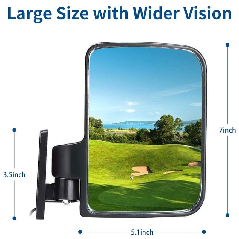 Golf Cart Side Mirrors with Turn Signal Light Golf Cart
