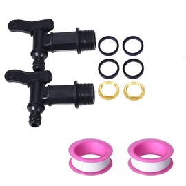 2 Pcs 3/4" Water Butt Tap, Snap Fit Hosepipe Rain Barrel Thread Replacement Water Tap for Water Butt Connector Pipe Link
