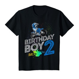 Kids Dirt Bike Rider 2 Years Old Motocross 2nd Birthday Boy T-Shirt