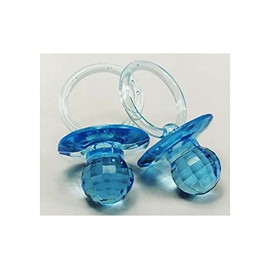 RBN Pacifier Baby Shower Bridal Wedding Birthday Party Favor Gift Table Games Decor -36PCS (BLUE)