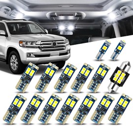 Auto Dynasty (Pack of 4 12V 5500K Interior Car LED Light Bulbs Kit Compatible with Toyota Rav4 2019-2024 (Land Cruiser 2011-2021)