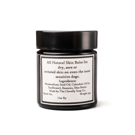 Clovelly Soap Co Natural Handmade Dog Nose, Paw & Skin Balm for all Breeds 30g Jar Scent Free
