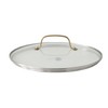 Greenpan Glass Lid, 10.2 inches (26 cm), Stainless Steel, Gold,
