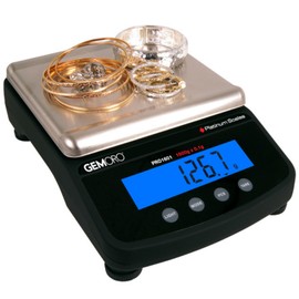 GemOro Platinum PRO1601 | Durable Precise Jewelers Countertop Portable Scale | Digital Precision Tool with Expert Professional Reading & Accuracy 1600g x 0.1g Readability (9751)