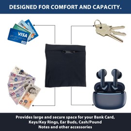 PVT International Secure & Convenient Wrist Wallet, Anti Theft Wrist Pouch, for Travel or Everyday Use, Fitness On-the-Go Pouch, One Size Fits All