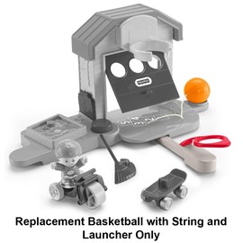 Little People Replacement Parts for Fisher-Price Big Helpers Garage Playset FHD93 - Replacement Orange Basketball with String and Launcher