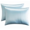 【2 Pack】 Mulberry Satin Silk Pillowcase, H HOME-MART 20"x 30"