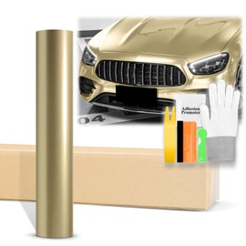 36"x60" (3FTx5FT) Champagne Gold Gloss Metallic Glossy Vinyl Wrap Auto Car Sticker Decal Film Sheet Bubble Free Air Release Technology with Tool Kit