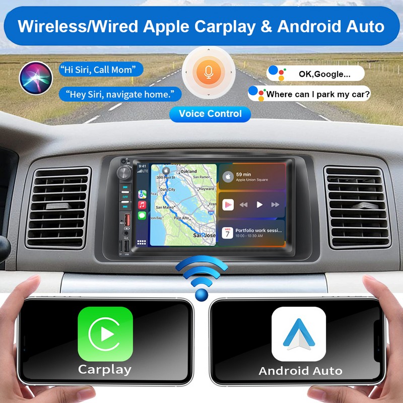 YuanTing 7" Apple Carplay For Toyota Corolla 2003-2008 Android Auto