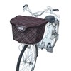 MARUTO(マルト) Thick 2-Tier Check Front Basket Cover, Check Brown 35032