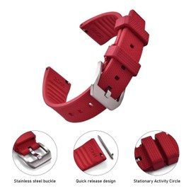 Aoeiwv FKM Rubber Watch Bands Quick Release Fluororubber Strap 20mm 22mm Premium Soft Durable Breathable Sporty FKM Rubber Watch Strap Replacement Band for Men Women