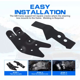 WARRENAU Steering Box Frame Support Bracket Repair Kit Fit For Chevy GMC Truck 1973-1987