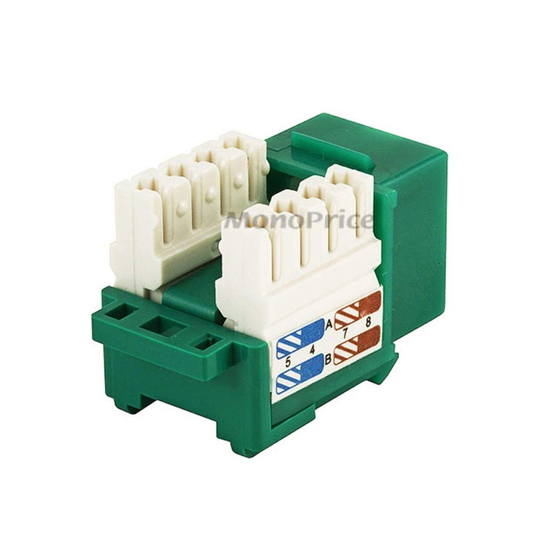 Monoprice Cat6 Punch Down Keystone Jack - Green
