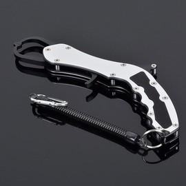 Fish Grip, Gun Type, Long Reach, Fish Catcher, Gun Grip, Aluminum, Alloy, Lightweight, Salt Water Resistant, Rust Resistant, Maximum Load Capacity 110.2 lbs (50 kg), Includes Anti-lost Cord