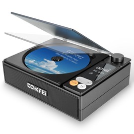 Portable CD Player Bluetooth with Speakers, 4000mAh Rechargeable Boombox CD Player Portable with Remote, Shock/Anti-Skip, FM Radio, Headphones and AUX Cable, CD Players for Car Home Travel