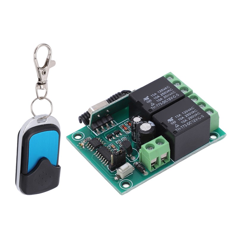 Wireless Relay Remote Control Kit DC12V 75ft Range Universal Transmitter