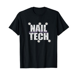 Vintage Nail Tech Flower Nail Tech T-Shirt