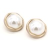 USOSOU 10Pcs 18mm Round Gold Metal Pearl Buttons for Clothing,
