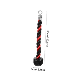 Kisangel Single Tricep Rope Single End Cable Attachment Fitness Pull Rope Gym Straps Down Arm Bicep Nylon