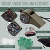 Esterno Rockhound & Rock Mining Kit (Deluxe 15-Piece Set); Rockhound