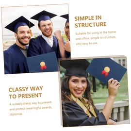 Operitacx Folding Type Award Certificate Cover Paper Diploma Holder Smooth Edges Sturdy Paper Material for Graduation Paper Certificate Protective Cover