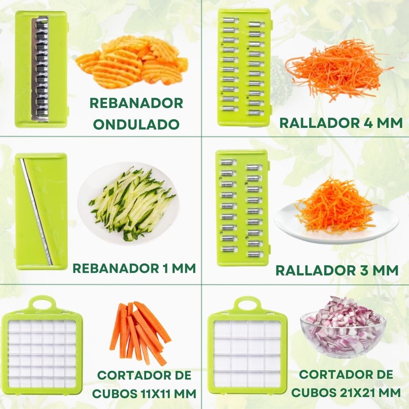 Picador De Verduras 12 En 1 Cortes Precisos KN0001