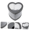 Baluue 1pc Box Heart Shaped Flower Box Engagement Boxes Trinket