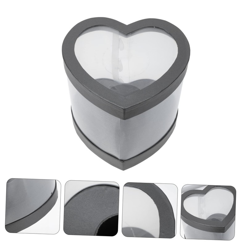 Baluue 1pc Box Heart Shaped Flower Box Engagement Boxes Trinket