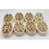 Massage Soap Bar with Textured Nodules, Set of 8, Natural