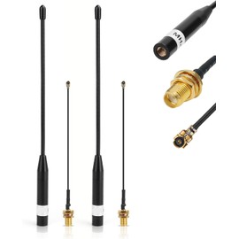 2 Pack 868MHz Antenna 10dBi Gain for Meshtastic LoRa Long Range Soft Whip Antenna, Omni SMA Male Black GT-7702 (20cm?