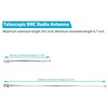 Peakloong (2 Pack) BNC Radio Antenna with BNC Male Plug