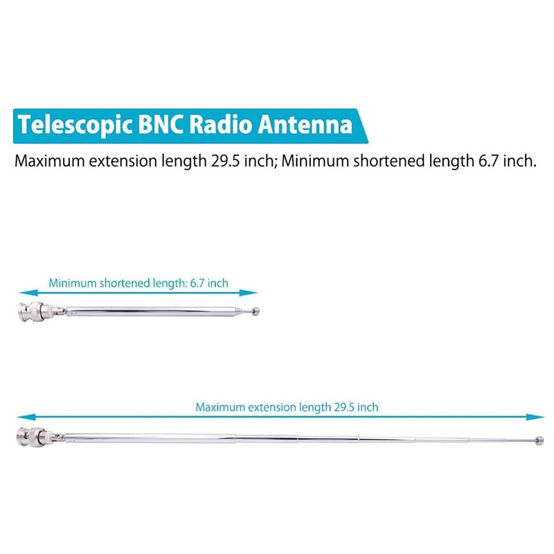 Peakloong (2 Pack) BNC Radio Antenna with BNC Male Plug