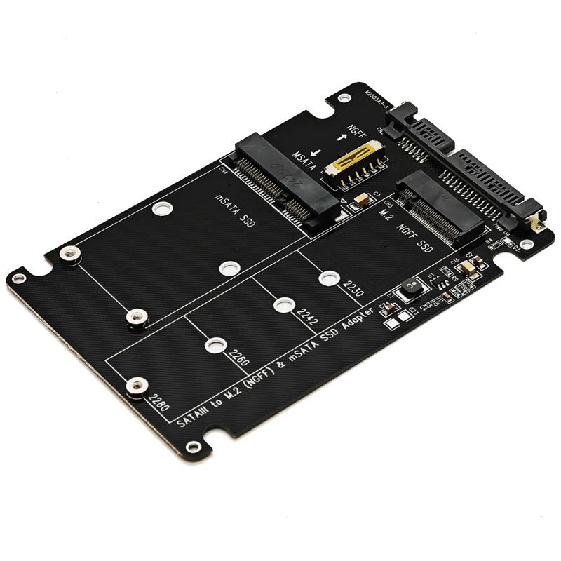 Sintech M.2 SATA 3.0,mSATA to SATA or USB Adapter 2-in-1