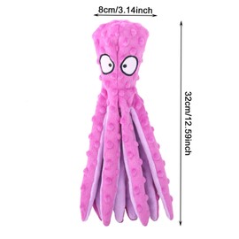 GWAWG Quietschende Spielzeug für Hund, Hundespielzeug ohne Füllung, Plüschspielzeug für Hunde, Sicher Kauspielzeug für Kleine & Mittel Hunde（Lila）