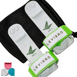 LEVIERO - Juego de empuñaduras de gimnasia para niñas, agarre de espiga con piel suave, correas de muñeca de gancho y bucle, y agujeros ajustables para los dedos, para todas las edades, (blanco, 1)