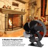 6 Blades Fireplace Fan Thermoelectric Module Wood Stove Fan Heat