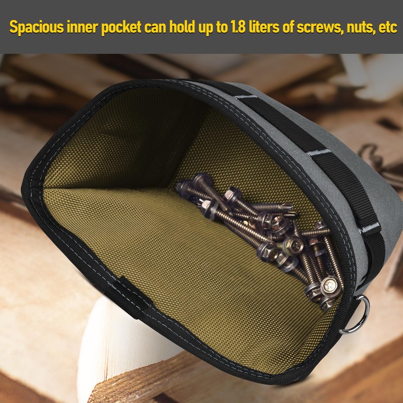 SOGCASE Tool Pouch Nails Screws Bag with Belt Clip (XL,