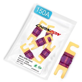 Chanzon 5Pcs 150A AFS Mini ANL (MANL) Fuse Color Coded Casing Gold Plated Fuses 32V 150 Amp